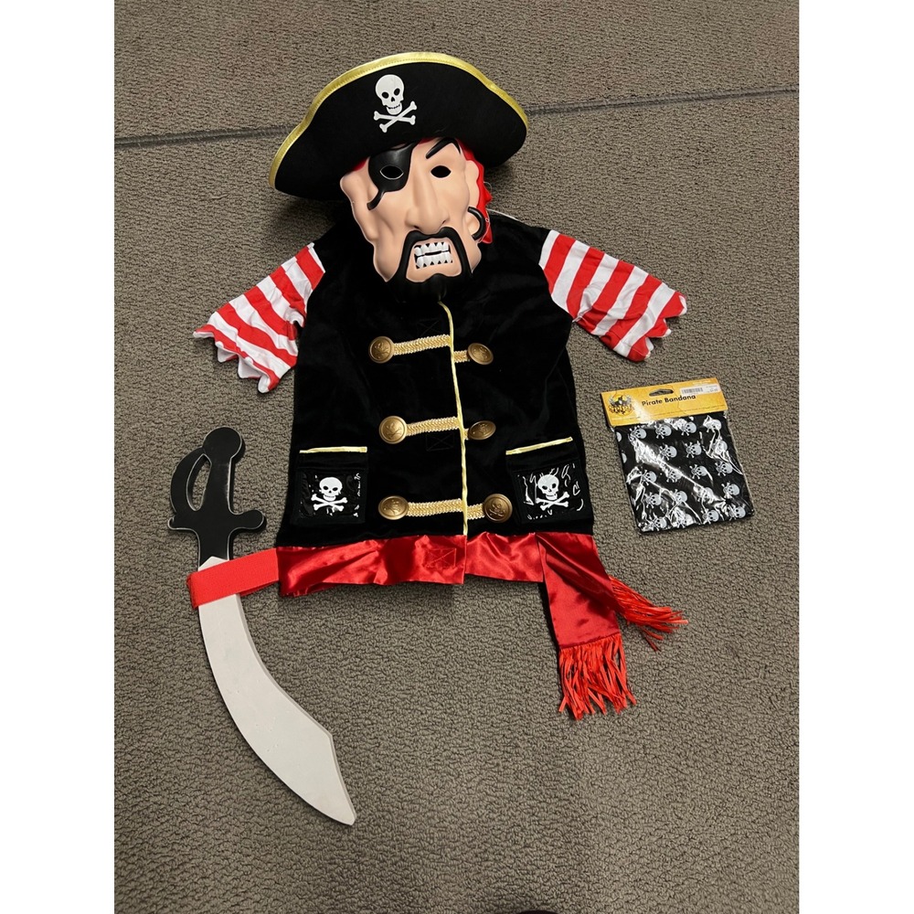 Melissa & Doug Pirate Role Play Costume Set 4848 Kids 3-6 with Spirit Bandana